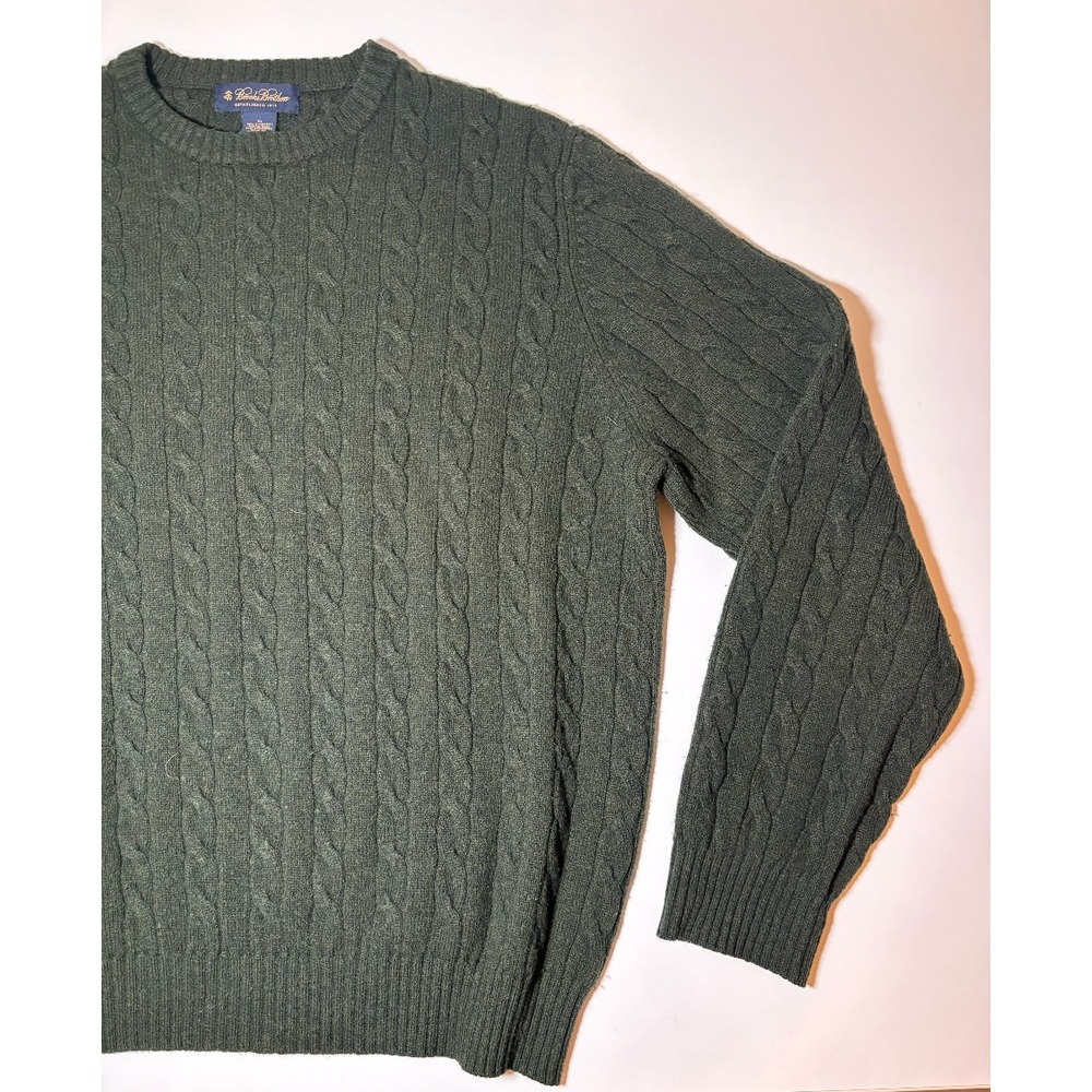 Vintage Brooks Brothers Men's Wool Cashmere Sweater | Green | XL